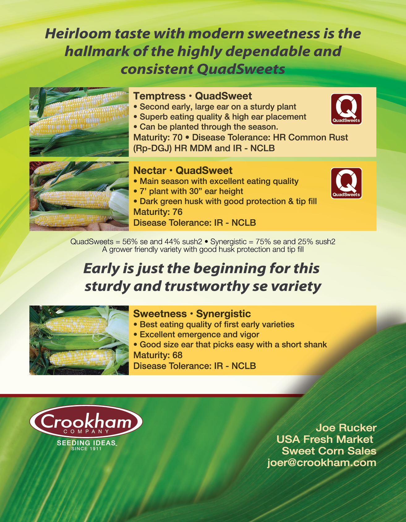 Crookham Sweet Corn Varieties for 2021
